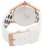 Juicy Couture Women's White & black Dial White Rubber Strap Watch 1901223