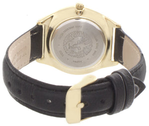 Anne Klein Women's Black Dial Black Leather Band Watch AK/2164BKBK