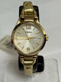 FOSSIL ES3426 Fossi Georgia Champagne Dial Gold Leather Ladies Watch