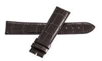 Gerald Genta 20mm x 18mm Shiny Dark Brown Leather Watch Band