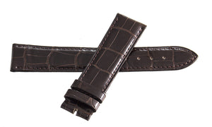 Gerald Genta 20mm x 18mm Shiny Dark Brown Leather Watch Band