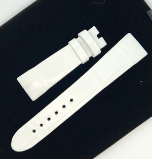 Bvlgari 18mm x 14mm White Alligator Leather Watch Band 100170291 M