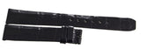 Baume & Mercier 16mm x 14mm Shiny Black Alligator Leather Watch Band Strap