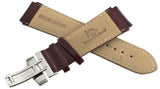 Genuine Techno Master 22mm Brown Leather Watch Band Strap