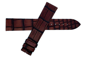 Montblanc 19mm x 17mm Brown Alligator Leather Watch Band Strap