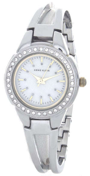 Anne Klein Women's MoP Dial Silver-Tone Bangle Watch AK/1895