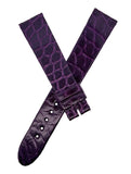 Montblanc 17mm x 15mm Purple Alligator Leather Women's Watch Band Strap FDH