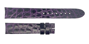 Montblanc 15mm x 14mm Purple Alligator Leather Women's Watch Band Strap FDB