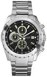 Guess Men's Black Dial Silver Stainless-Steel Quartz Chronograph Watch U16526G1