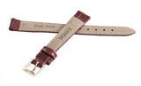 Women's 13mm WBHQ Red Croco Grain Leather Gold Buckle Watch Band