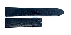 Montblanc Womens 17mm x 15mm Black Alligator Leather Watch Band Strap FVK