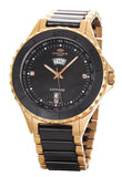 Oniss Men's Brown Mop Dial Two-Tone Rose Gold & Brown Ceramic Watch ON8012-MRG