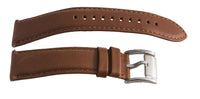 Fossil Men's 22mm Brown Leather Silver Buckle Watch Band Strap