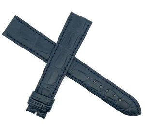 Gerald Genta 18mm x 16mm Dark Navy Blue  Leather Watch Band