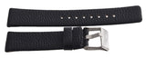 Diesel 22mm x 20mm Black Leather Watch Band With Silver Buckle