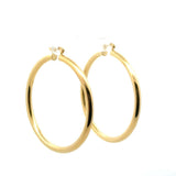 Gold tone Women's Round Hoops Earrings