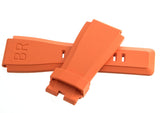 Bell & Ross Mens Orange Rubber Watch Strap Band 24mm x 24mm