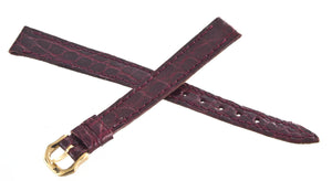 Raymond Weil 10mm x 7mm Brown Alligator Leather Band With Gold Buckle