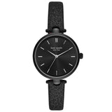 Kate Spade KSW1579 Holland Black Dial Black Leather Strap Women's Watch