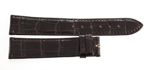 Gerald Genta 20mm x 18mm Shiny Dark Brown Leather Watch Band