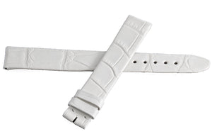 Montblanc Women's 15mm x 14mm White Alligator Leather Watch Band Strap
