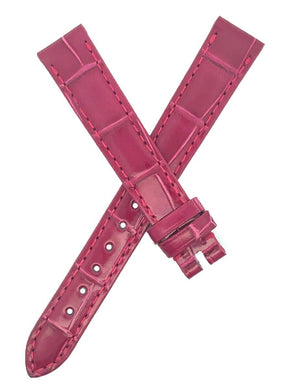 Chopard 14mm x 12mm Hot Pink Alligator Watch Band Strap 105/70