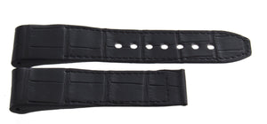 Hysek Men's 23mm x 21mm Black Alligator Leather Watch Band Strap