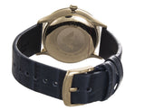 Emporio Armani Classic Men's Blue Dial Gold Case Leather Band Watch AR1848