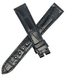 Gucci 16mm x  14mm Black Alligator Leather Watch Band Strap BB0233