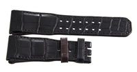 Jaeger LeCoultre Men's 25mm x 22mm Black & Brown Alligator Leather Watch Band
