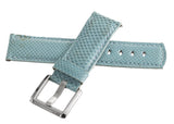 LOCMAN Men's 21MM x 20mm Turquoise Lizard Leather Silver Buckle Band