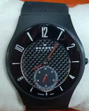 Skagen Men's Sports Black Titanium Case on Mesh Watch 805XLTBB