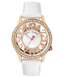 Betsey Johnson Women's White Leather Strap Watch BJ00331-03