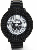 King Master 143MBIPB 123 CZ Stone Black IP Stainless Steel Men’s Watch