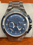 Armani Exchange Men's Chronograph Blue Dial Stainless Steel Quartz Watch AX1180