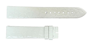 Montblanc 17mm x 16mm White Alligator Leather Women's Watch Band FTH