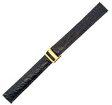 DeBeer 16mm Dark Brown Genuine Crocodile Men's Watch Band
