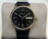 Marc Jacobs MBM1388 Fergus Black Dial Black Leather Strap Women's Watch