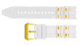 Authentic Invicta Pro Diver Scuba 20288 White Silicone Band Gold Buckle
