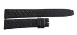 18mm x 16mm Black Leather Watch Band Strap