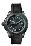 Lacoste 2010880 Tonga Black Dial Black Silicone Strap Men's Watch