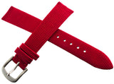 LOCMAN WOMENS 16MM RED FABRIC  ALLIGATOR LEATHER WATCH BAND STRAP