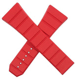 Omega Men's 27mm x 20mm Red Rubber Watch Band Strap