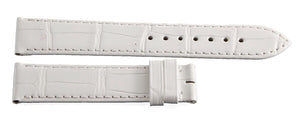 Montblanc 17mm x 16mm White Alligator Leather Watch Band Strap FSH