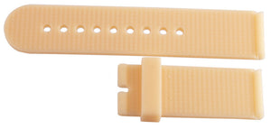 Grimoldi Unisex 22 mm x 22 mm Peach Tone Rubber Watch Band Strap