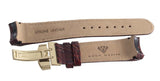 Aqua Master Men's 22mm Burgundy Alligator Leather Gold Buckle Watch Band