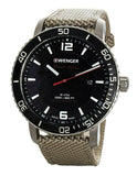Wenger Black Night Black Dial Fabric Band Men's Watch 01.1841.105