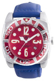 Invicta Men's Red Dial Blue Strap Aluminum Case Quartz Watch 2024 43 mm