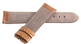 LOCMAN MEN'S 22MM CARAMEL BROWN ALLIGATOR LEATHER WATCH BAND STRAP