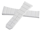 Omega Men's 28mm x 20mm White Rubber Watch Band Strap